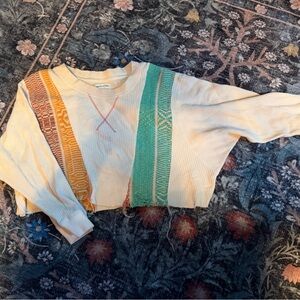 Urban Outfitters Multi color crew neck crop waffle sweater
